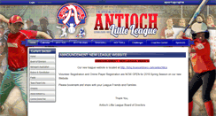 Desktop Screenshot of antiochlittleleague.com